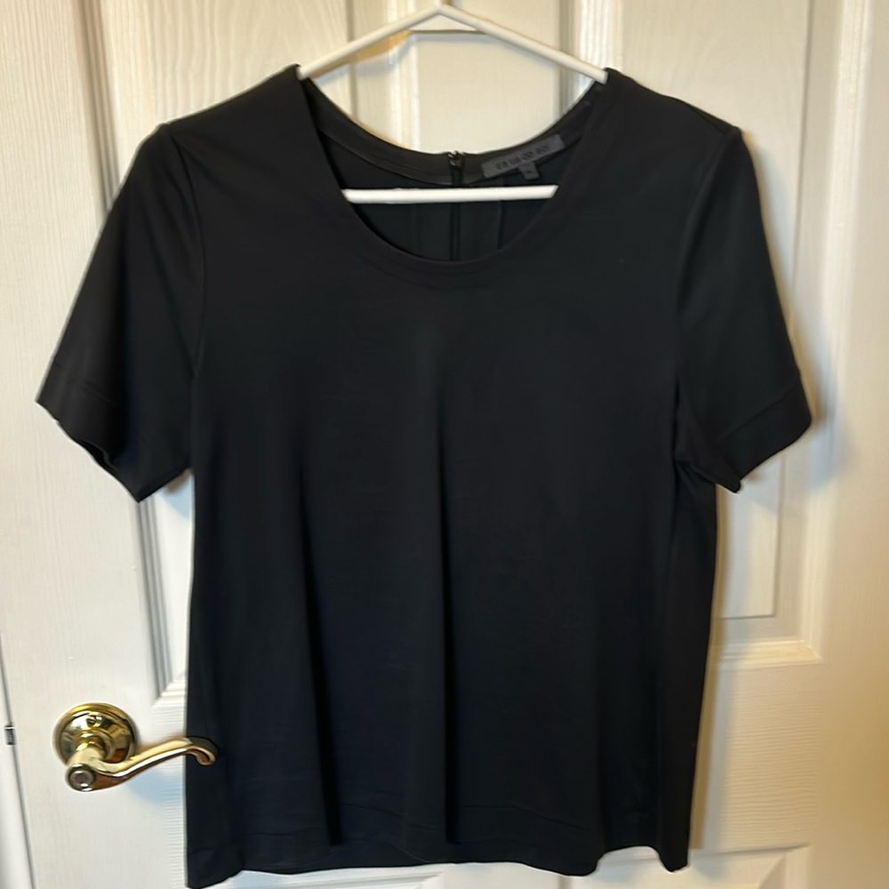 Black cotton tee